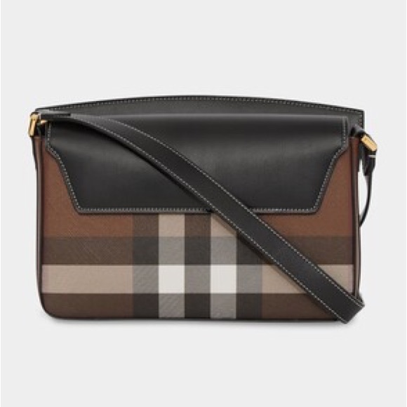 Burberry Catherine Leather & Check Shoulder Bag - Picture 3 of 4